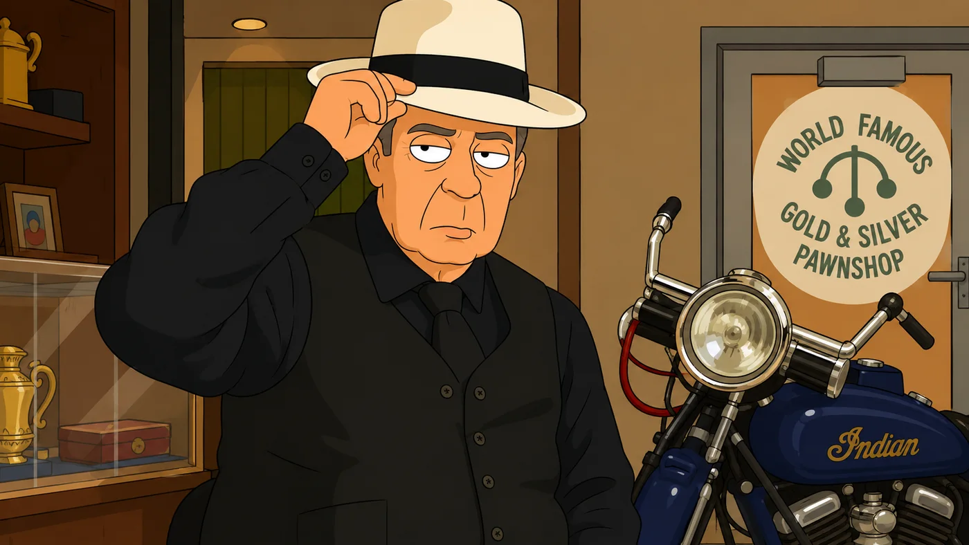 The Old Man tipping his hat